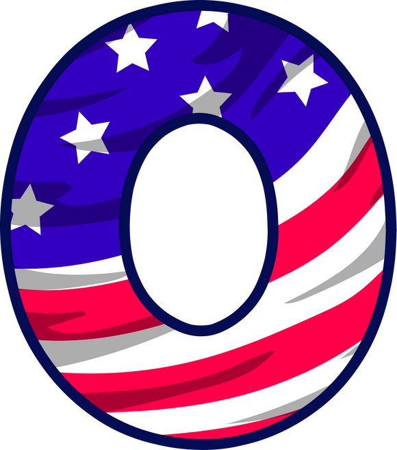 usa flag number 0