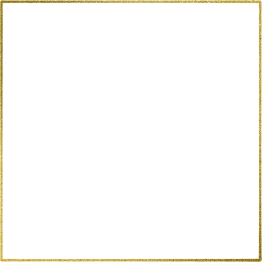 Gold square frame element with line border png.